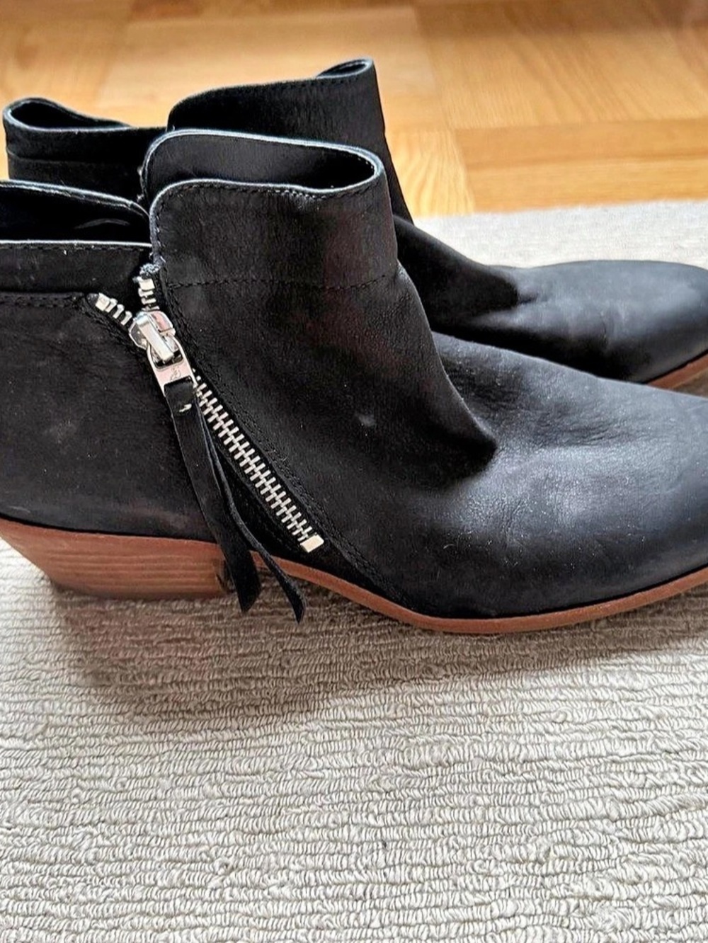 Sam Edelman Black Side-Zip Ankle Boots